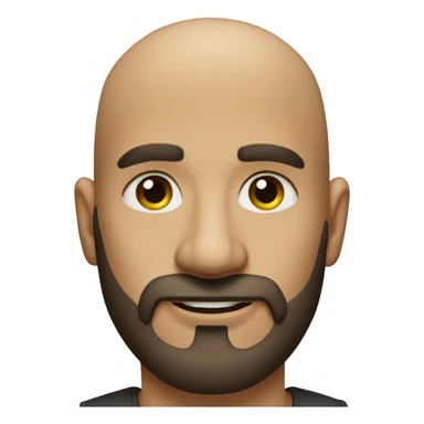 realistic portrait of bearded Latino bald mal sticker