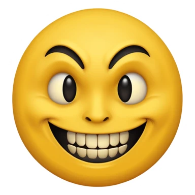 Devious face (yellow circle face) sticker