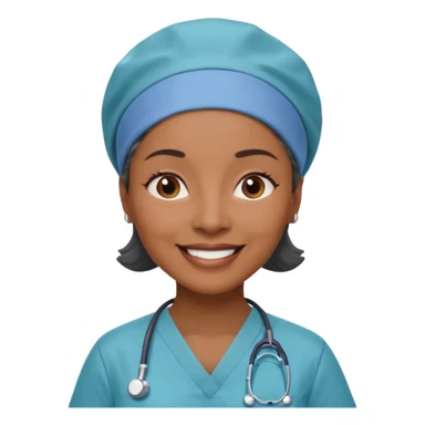 older black doctor woman with scrub cap sticker