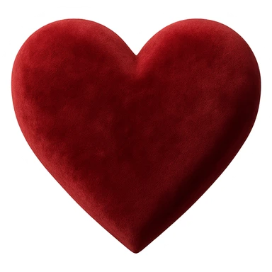 heart with a velvet texture sticker