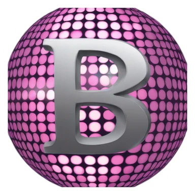 letter r in a discoball sticker