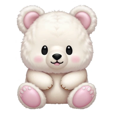 a-fluffy-toy-teddy-with-a-light-pink-colored-shell-and-ears-and-a-big-white-face-and-round-white-bear-feet,-with-a-cute-black-closed-eyes-and-mouth sticker