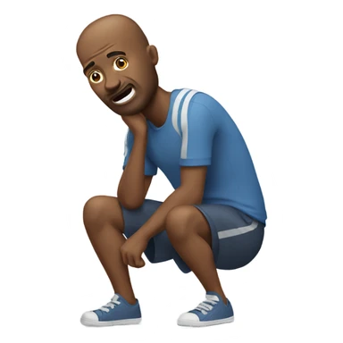 Man with broken knee sticker