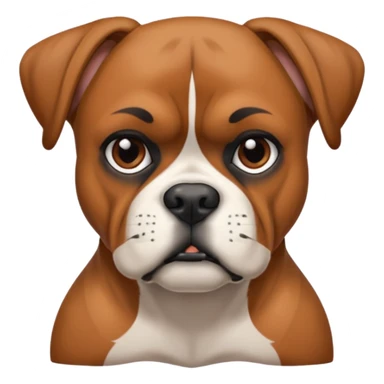 boxer dog with tattoo sticker