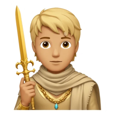Desert Prince – sand scarf + gold dagger, Golden Princes. sticker