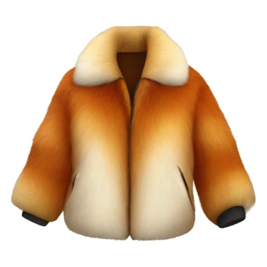 Red fox fur jackets  sticker