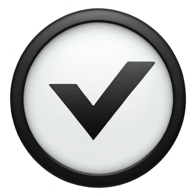 White circle with a black check mark on ir sticker