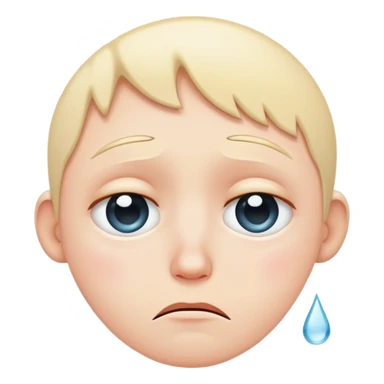 sad face with tear sticker