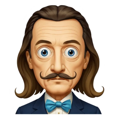 salvador dali headshot sticker