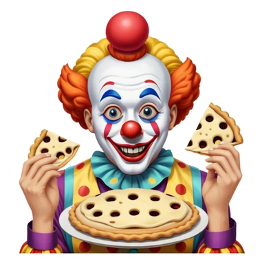 Icon for Comedy Movie: A vintage movie poster-style design with a humorous scene. Include a clown, slapstick elements, and exaggerated facial expressions. Bright colors, funny props like pies or banana peels, and a lighthearted atmosphere. Retro cinematic feel. Transparent background. sticker