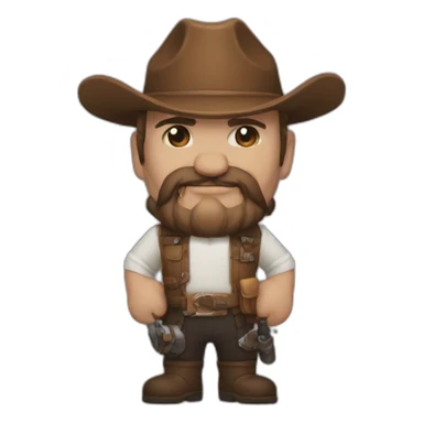 A braum Guy with mustang and litle barb sticker