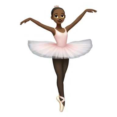 ballerina on pointe in a black swan tutu sticker