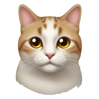 la tête d’un chat avec pleins de coeur sur lui  sticker