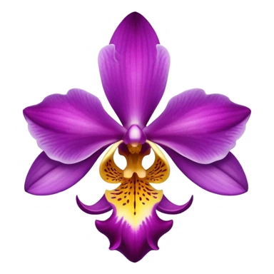 Purple orchid sticker