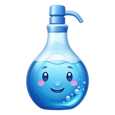 Dishwashing liquid blue color sticker