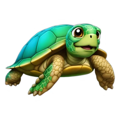 Tortue arc en ciel  sticker