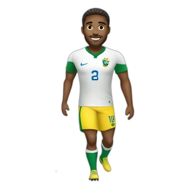 brazilian-playing-football sticker