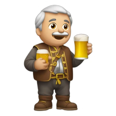 Pere aragonès bebiendo cerveza sticker