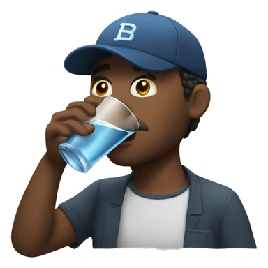 Man chugging a shot of water sticker