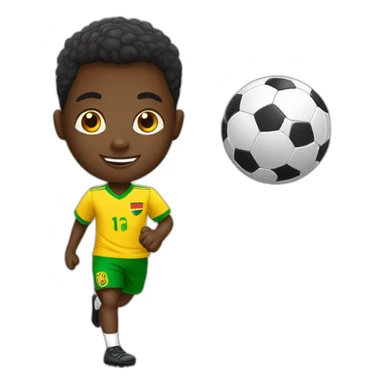  ghana boys playing soccer with ball sticker