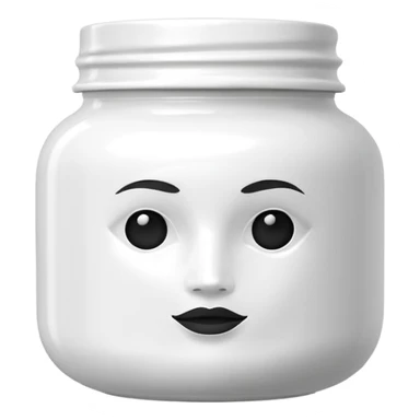 We need a new emoji representing a hair mask jar. It should look like a beauty or hair care product container (similar to a cream jar or tub), without any face, eyes, or expressions. Just the product itself, simple and clean, so people can use it when talking about hair care routines. sticker