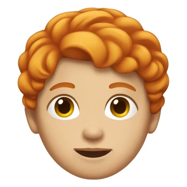 Orphan wearing red with ginger hair sticker