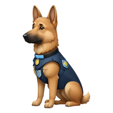 Police German shepherd full body  sticker