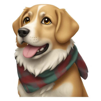 Ein Hund mit schal  sticker