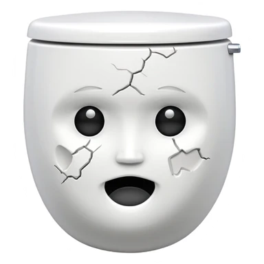 Skibidi Toilet with a face sticker