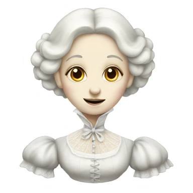 victorian lady ghost sticker
