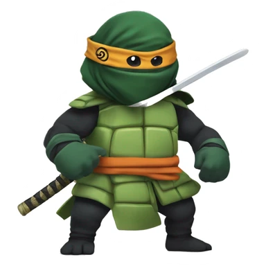 Tortue ninja qui se bat contre Naruto  sticker