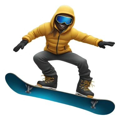 Middle grab snowboard trick sticker