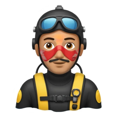 Moroccan male 38, scuba diving fan sticker