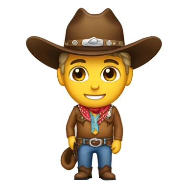 Cowboy wearing cat belt buckle  sticker