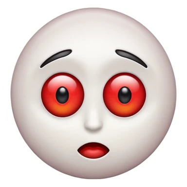 high emoji with red eyes  sticker