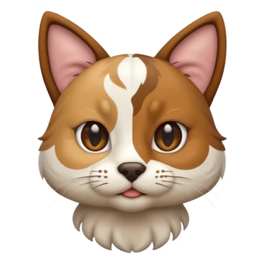 cat and dog merged together, one side cat, one side dog sticker