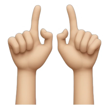 Hand that makes half a heart and a hand that raises the thumb sticker