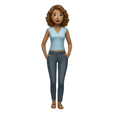 Woman in trousers sticker