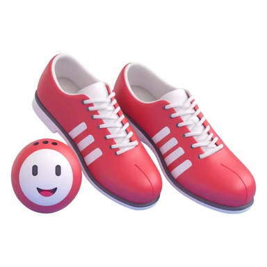 bowling shoes 3D emoji style sticker