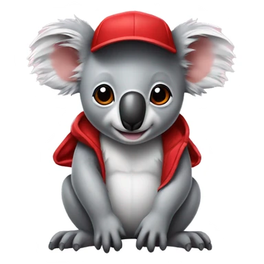 Koala with a red hat sticker