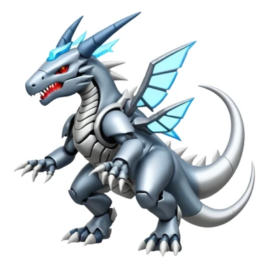 Futuristic Reshiram-Kyurem-Steelix-Aggron-Genesect-fusion sticker