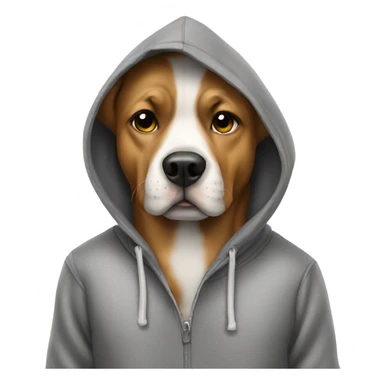 Dog wearing a hoodie smoking  sticker