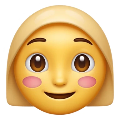 simple and cute. Expressing human interaction, empathy, and warm emotion. Soft gradients, round shapes, friendly face, clear expression. Minimal design, glossy 3D emoji look. sticker