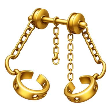 Golden shackles and chains sticker