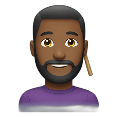 fabulous man with pride flag beard sticker