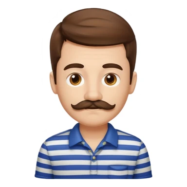 mustache Young boy,Big mustache.
negative: Dont use same face style. sticker