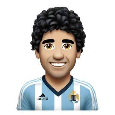 maradona argentina young smile sticker