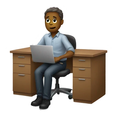 waitting for going home at your desk sticker