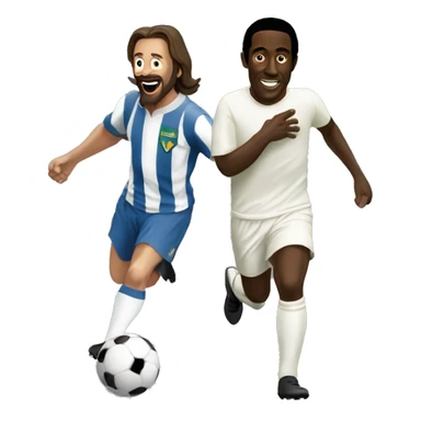 Jesus e Pelé dando dibli sticker