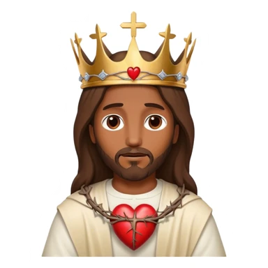 Jesus sacred heart crown of thorns heart sticker